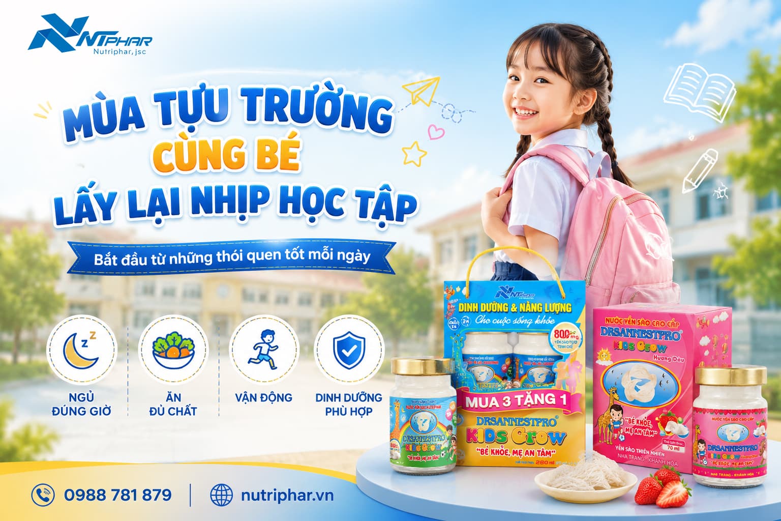 Mùa tựu trường, làm sao giúp bé nhanh chóng lấy lại nhịp học tập?